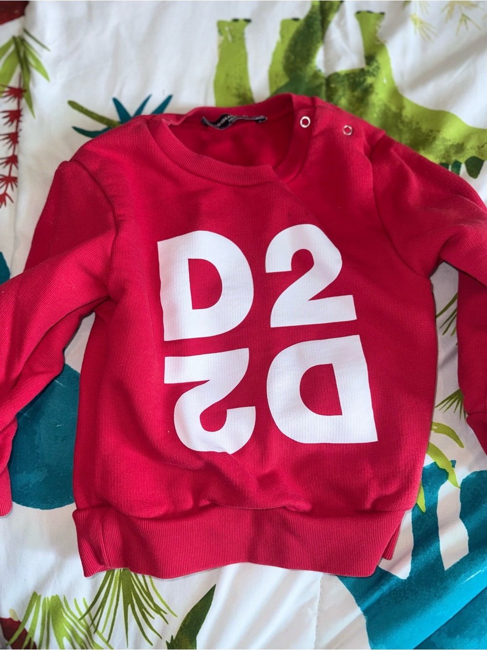 DSQUARED2 Kids Bright Red Sweatshirt with White Logo Print